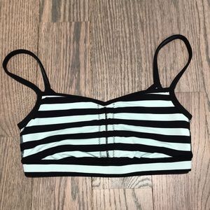 Mint green and black Lululemon sports bra size 2